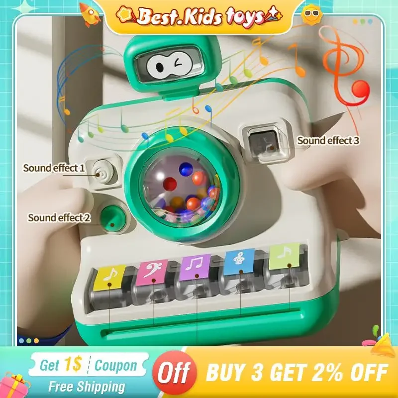 

Baby Simulation Electronic Piano Camera Lights With Music Song Multi-function Education Kids Toys Musical Instrument Girl Gift