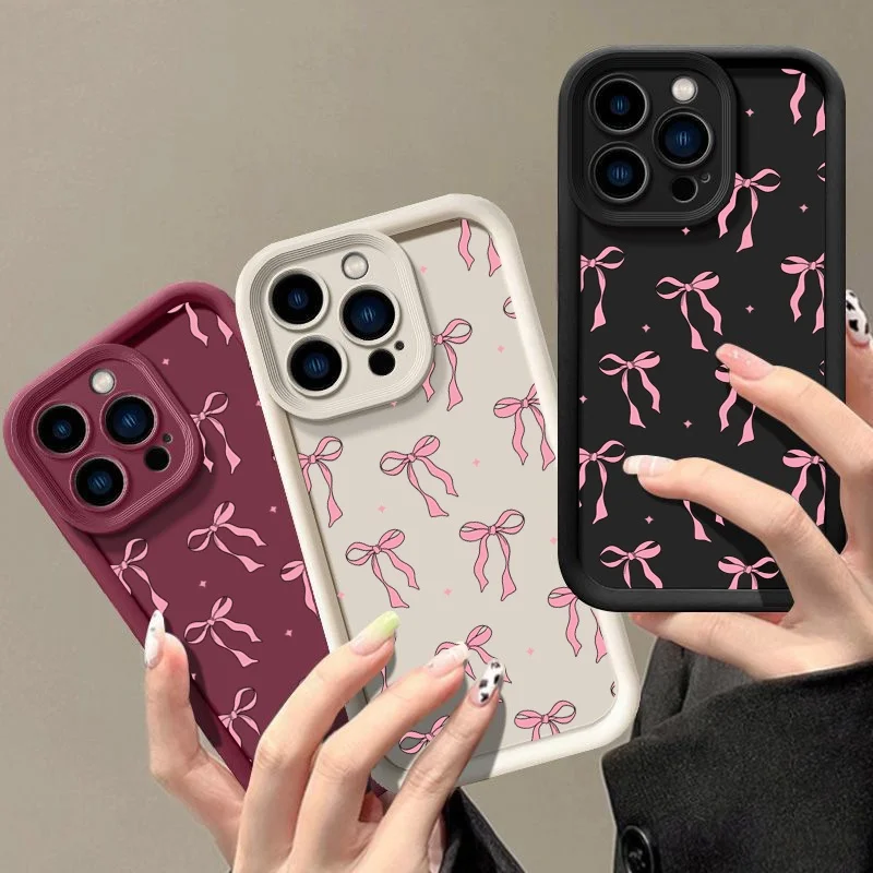 Bow Aesthetic Fashine Phone Case For Samsung Galaxy A57 A37 A27 A14 A54 A26 A06 A05 A05S A24 A25 A53 S20 S21 Plus Ultra FE Cover