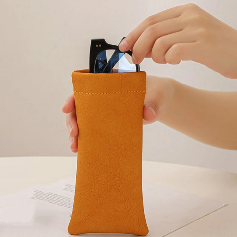 PU Leather Glasses Storage Bag Automatic Closed Sunglasses Case Waterproof Pouch Glasses Protective Cover Eyewear Storage Bag