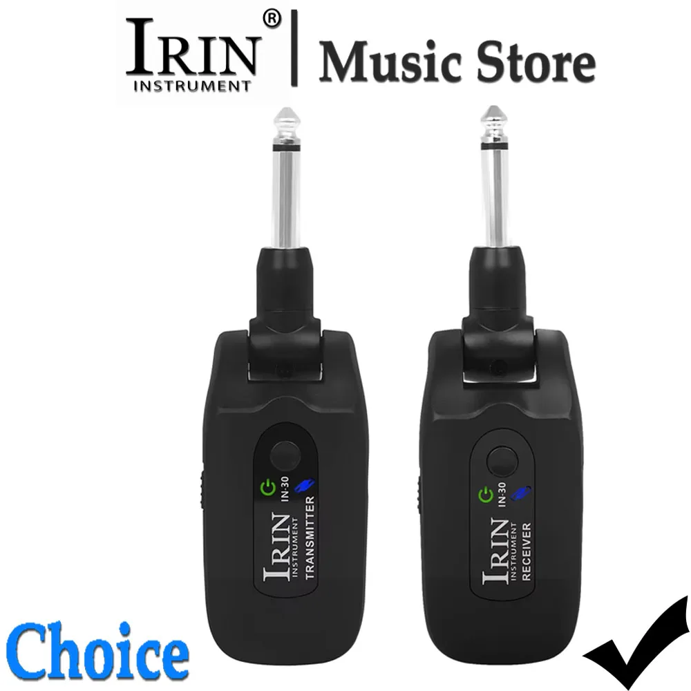 IRIN IN-30 Wireless Guitar System UHF Wireless Transmitter Receiver Electric Guitar Bass Can Be Used Continuously for 7 Hours