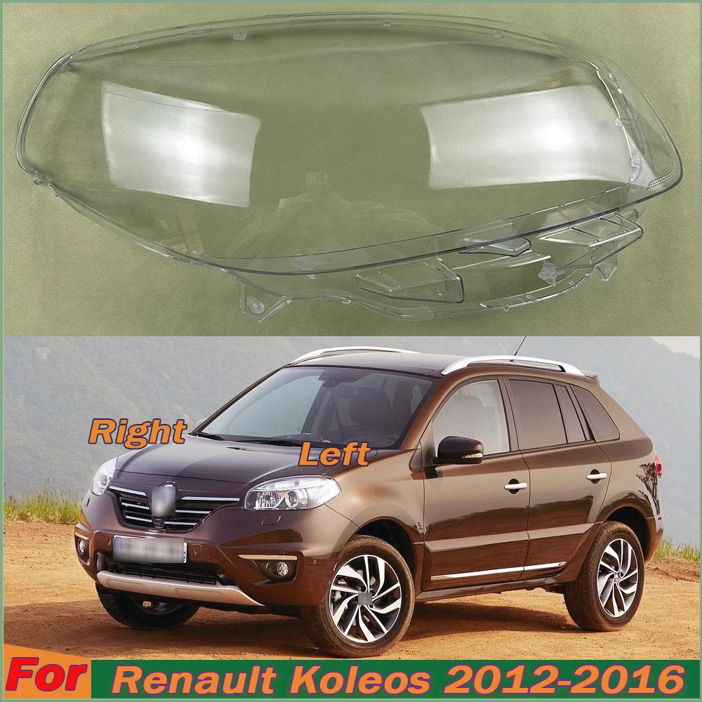 

For Renault Koleos 2012-2016 Headlight Cover Transparent Lampshade Lamp Case Headlamp Shell Plexiglass Replace Original Lens