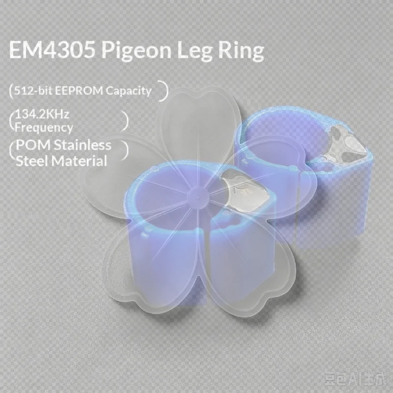 5Pcs 134.2KHZ EM4305 Chip ID RFID Pigeon Ring Tag Hitag Foot Band Racing Tags ABS Waterproof For Tracking Animal Management