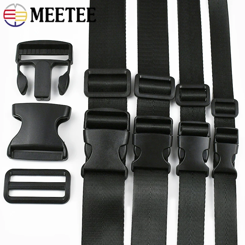 5/10Sets 20/25/32/38/50mm Bag Strap Suit Accessories Nylon Webbing Plastic Release Buckle Dog Collar