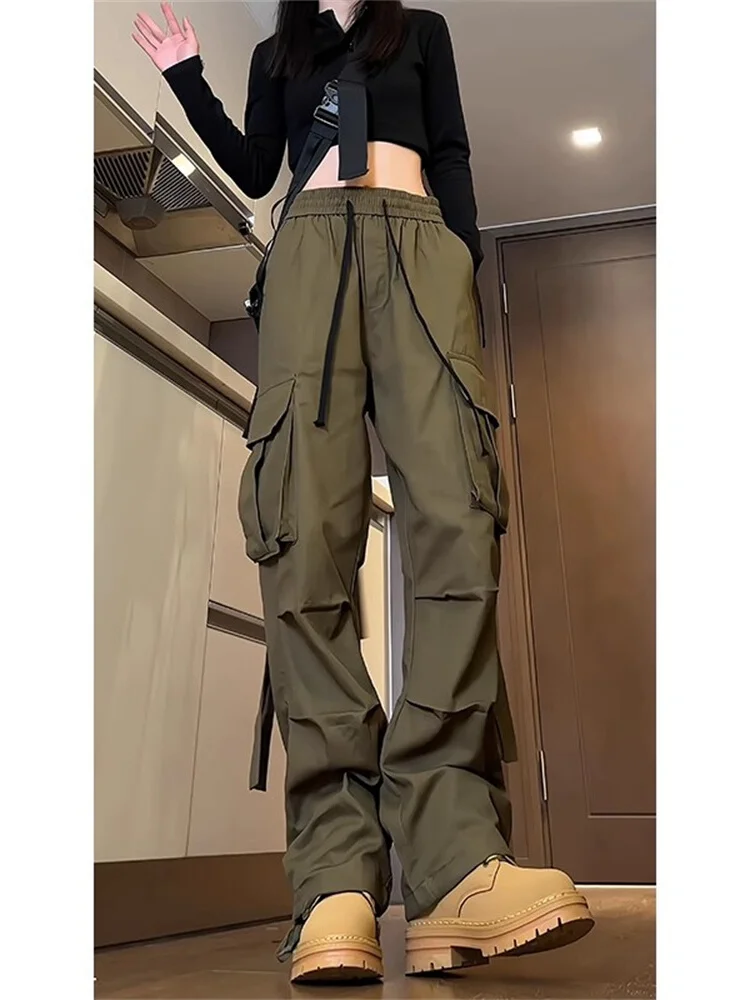 

Military een Men's Casual Workwear Pants Spring Autumn Loose Straight Leg Trousers American Sle Leisure Cargo Pants