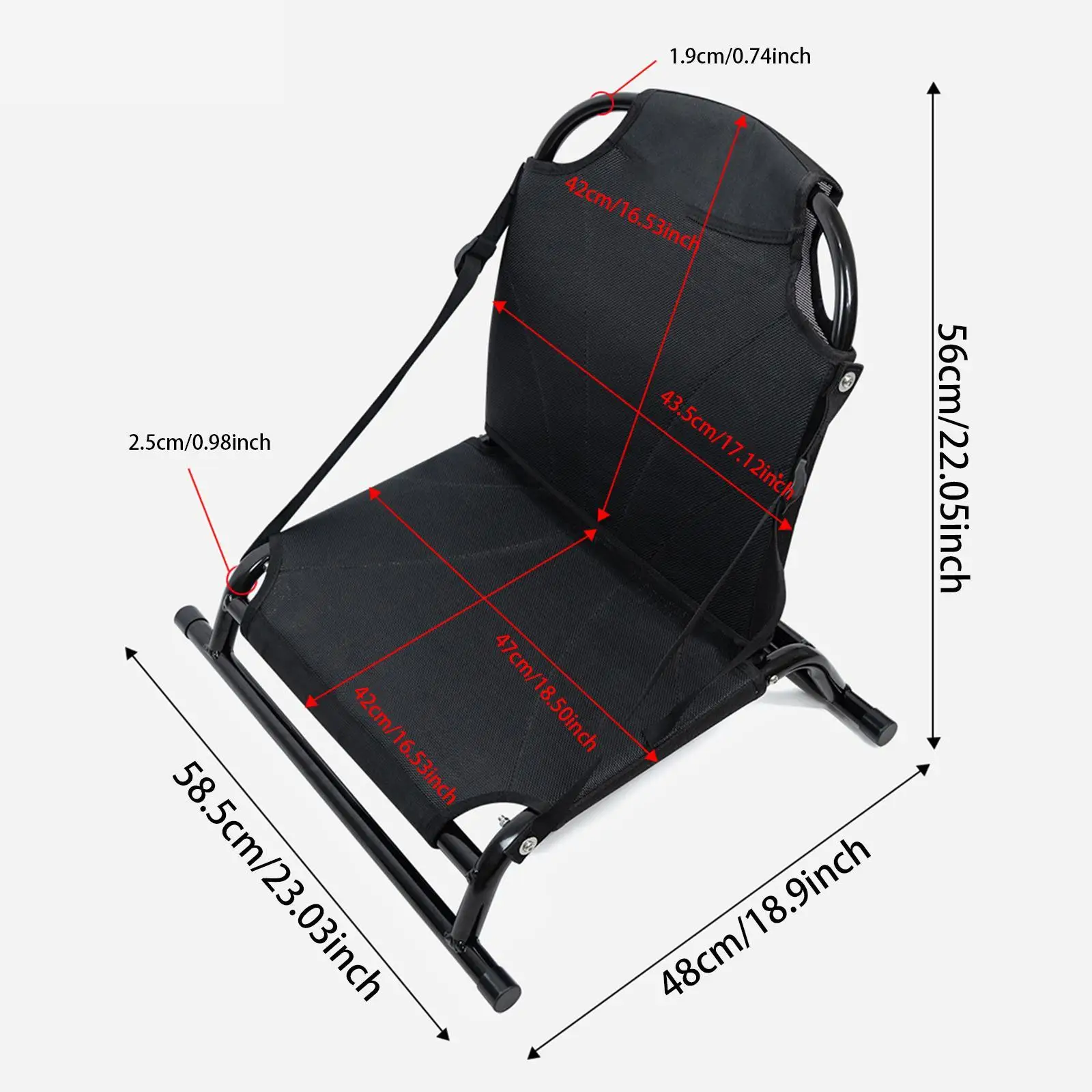 Kayak Seat Breathable with Backrest for Fishing Inflatable Kayak Travel