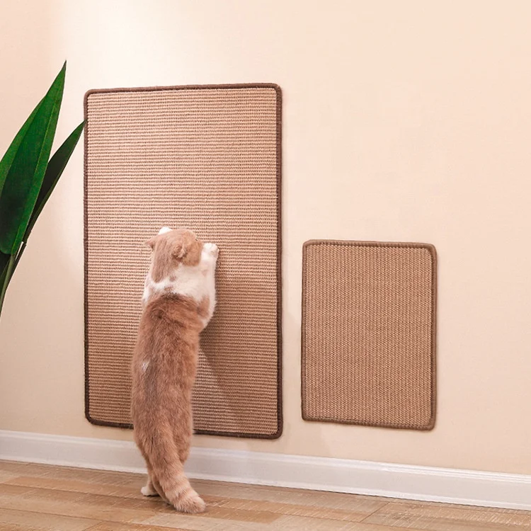 Wholesale Hot Sale Cat Floor Mat Square Shape Nature Sisal Scratch Mat Pet Beds