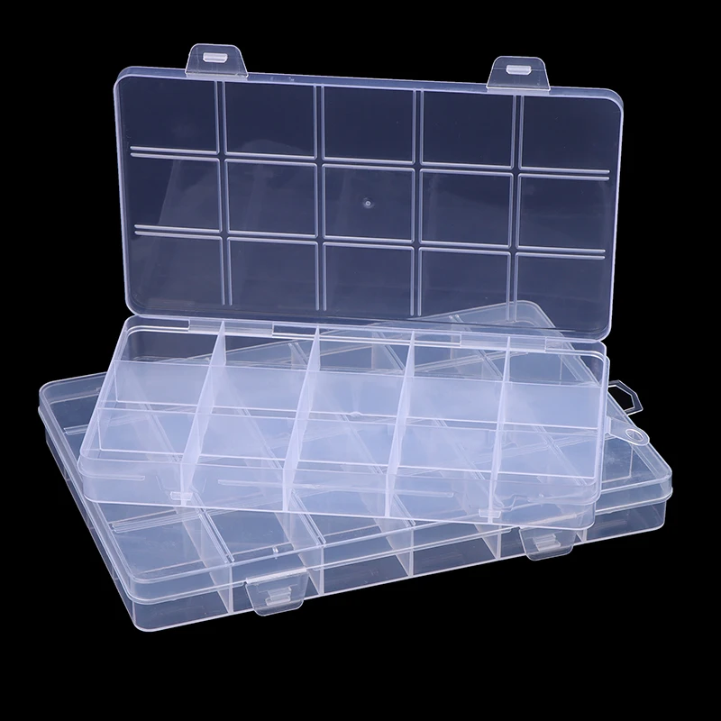 24/15/28 Grids Transparent Plastic Embroidery Floss Storage Box Floss Bobbins Storage Organizer DIY Cross Stitch Sewing Tools