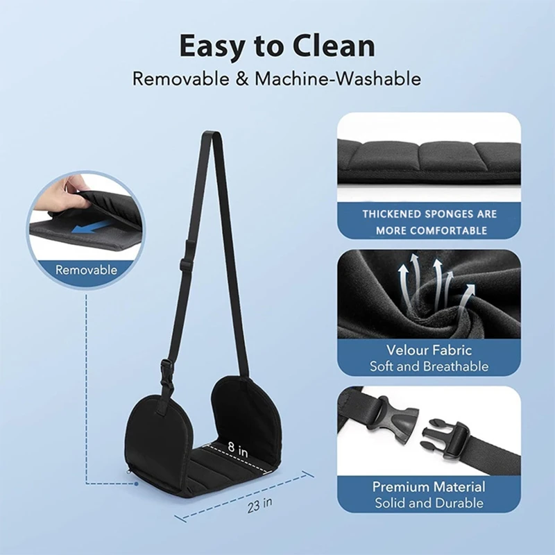 ABNO-เท้าผ่อนคลายเปลญวนปรับเครื่องบินเปลญวนเท้าสําหรับ Office Travel ผ่อนคลายภายใต้โต๊ะพักผ่อนเปลญวนเท้า