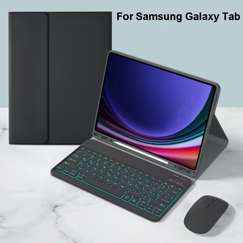 

Case For Samsung Galaxy Tab S7 FE/S8 Plus/S7 Plus 12.4 Inch Detachable Keyboard Cover for Tab S8+ /S7 FE /S7+