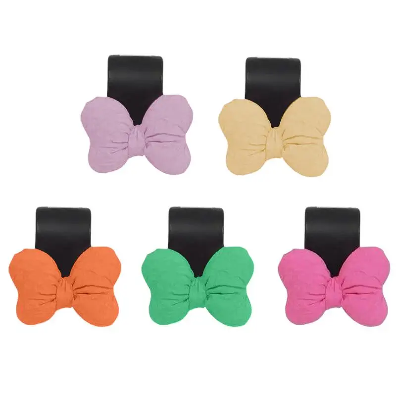 Creative Car Seat Back Hooks Bowknot Seat Back Storage Clips Multi-functional Car Headrest Coat Bow Tie Hooks For Clothes