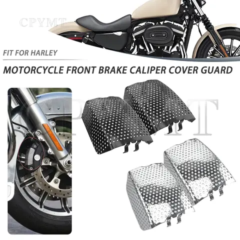 할리 일렉트라 CVO 글라이드 로드 킹 FLHR FLHX V-로드 2006-2019 용 프론트 브레이크 켈리퍼 커버 가드, 오토바이 액세서리