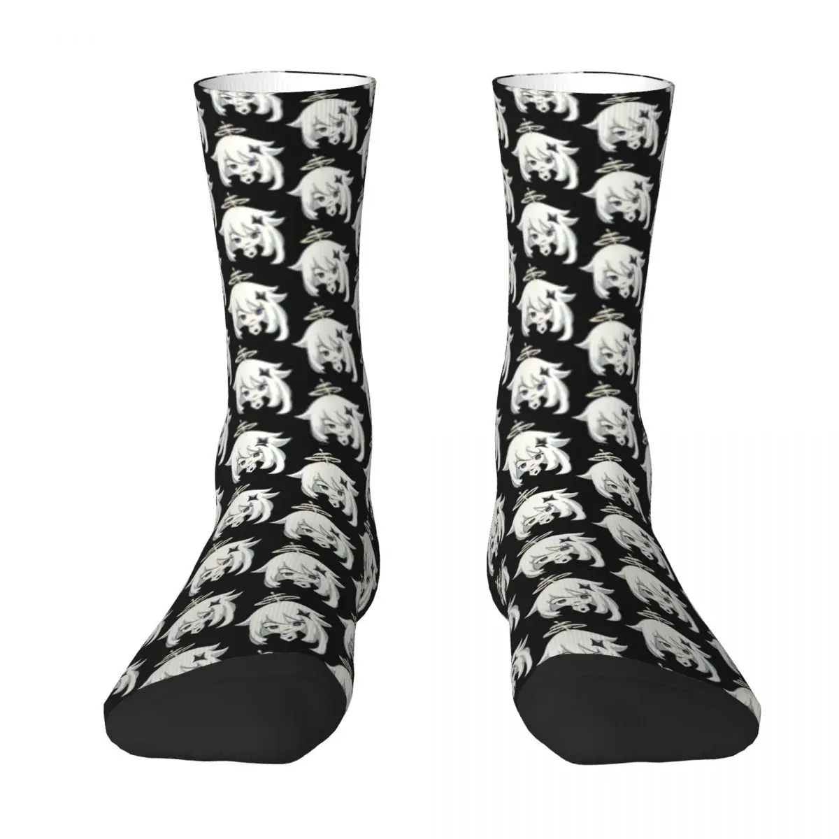 Genshin Impact Paimon Hmm Socks para homens e mulheres, lindos presentes, primavera, verão, outono, vestido de inverno