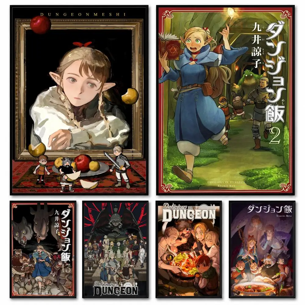 Classic Anime D-Delicious in Dungeon Painting Calligraphy Canvas Wall Art Prints for Living Room Bedroom Home Decor Gift