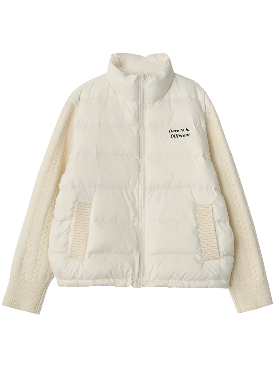 شيك فين النساء أسفل معاطف الكورية تقسم الوقوف طوق عادية أسفل السترات الإناث ضوء الملابس الدافئة خريف شتاء جديد 2025