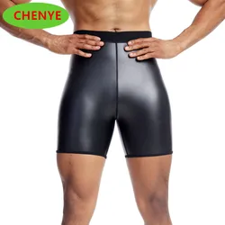 Pantalon en Faux Cuir à Taille artificiel astique pour Homme, Short Sexy avec Poches, pour ixen Club, Fitness, FjPU