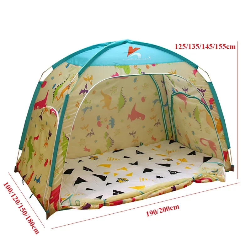 4Sides Open Double Layer Doors Indoor Children's Playhouse Adult Bed Tent Warm And Mosquito Proof Student Dormitories