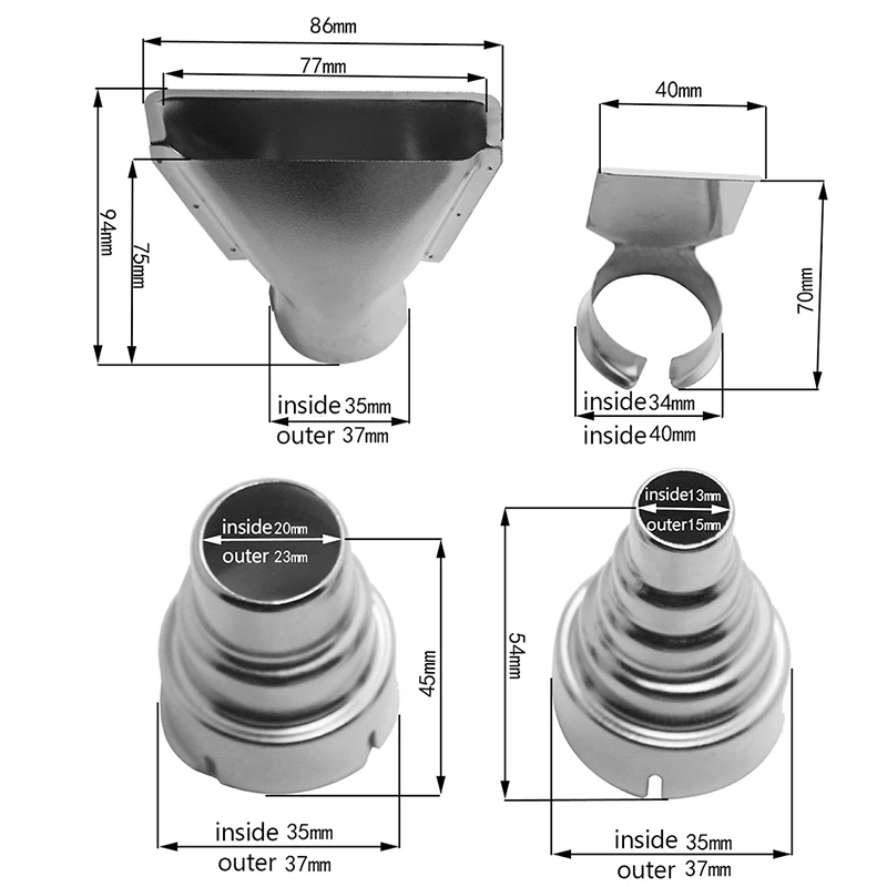 Ugelli per pistola termica pistole ad aria calda elettriche ugelli accessori per pistola ad aria calda diametro 35mm per involucro termoretraibile fai da te