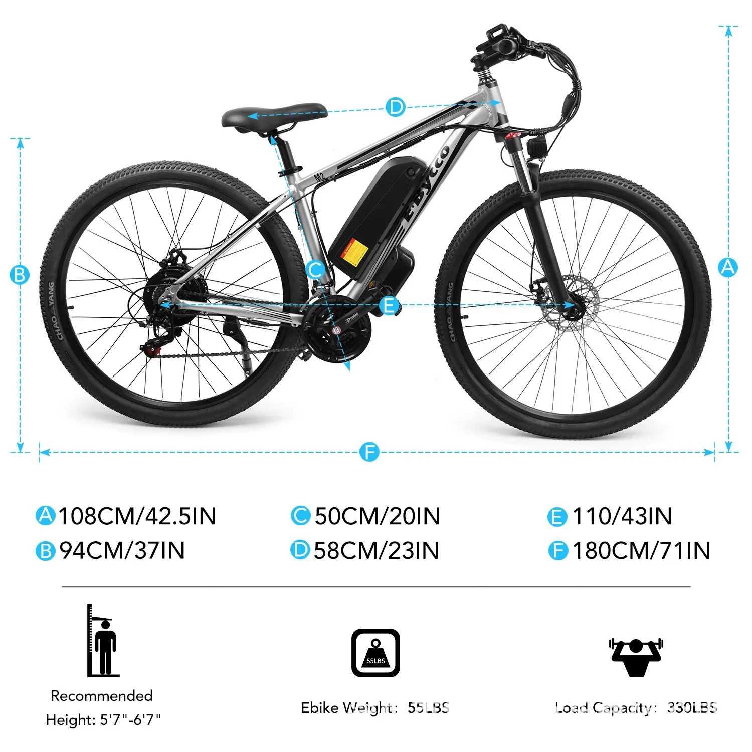 

Electric Bike 750W48V17.5AH Lithium battery 29x2.1 fat tire Mountain Off-Road Electric Bike 21-speed urban Commuter E-bicycle