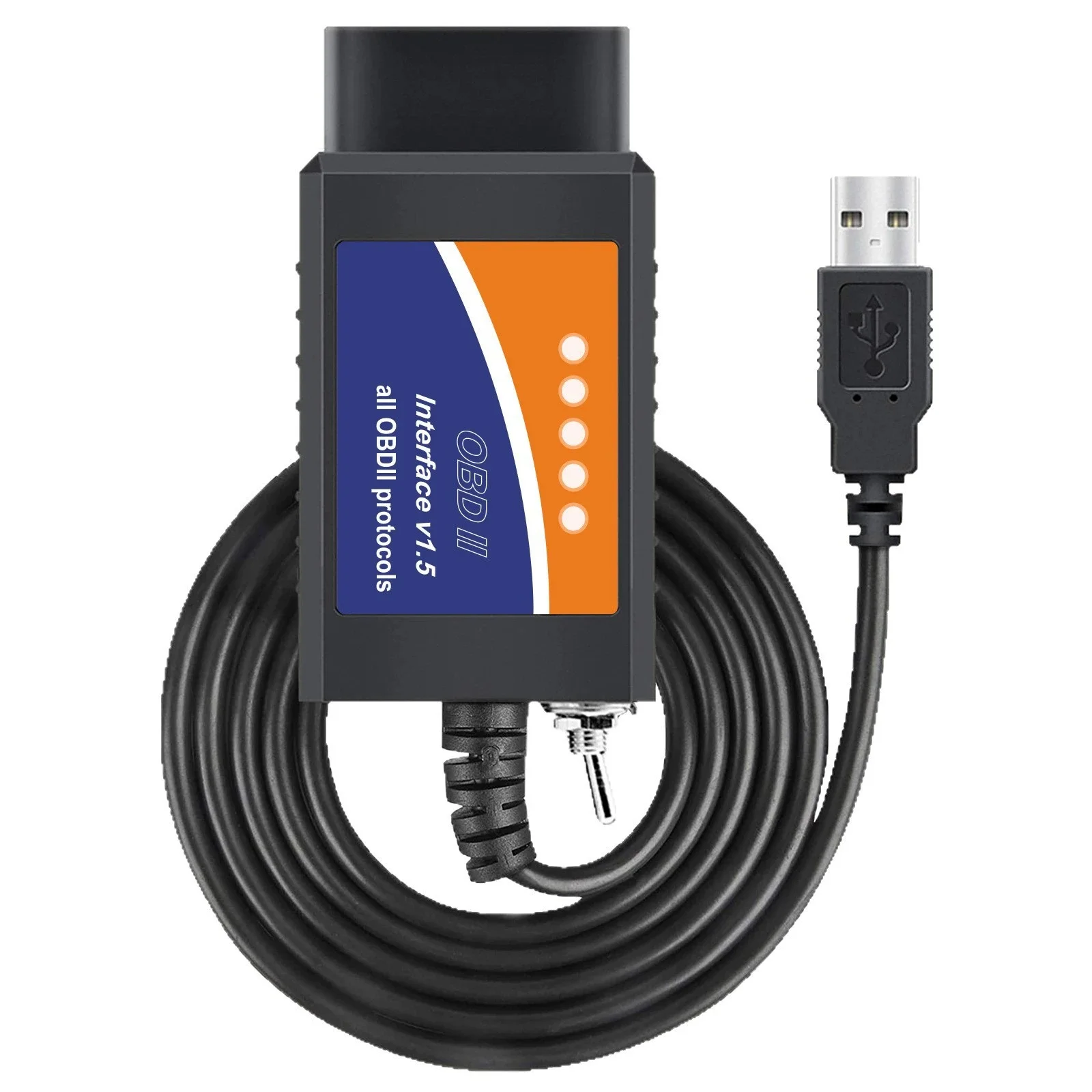 

ELM327 USB Adapter OBD2 Scanner ELMconfig FoCCCus Diagnostic Scan Tool for Ford Lincoln Mazda Mercury Series Vehicles