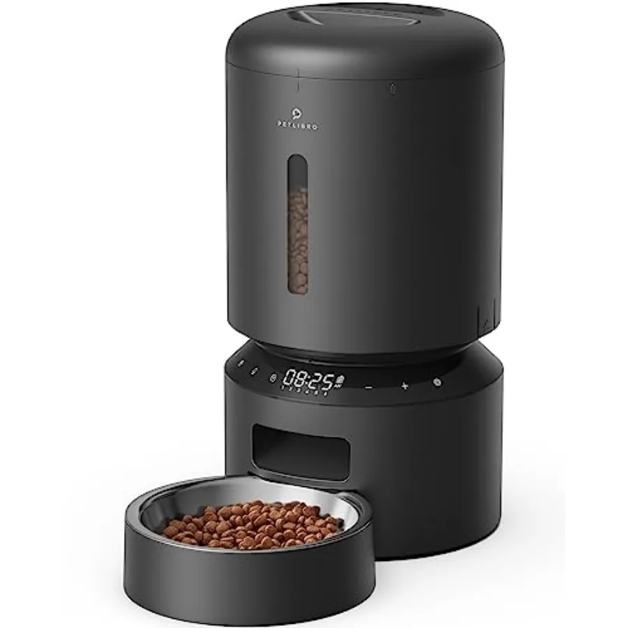Automatic Cat Feeder, Automatic Dog Food Dispenser with Freshness Preservation, 5L Timed Pet Feeders for Dry Food, Up to 6 Meal