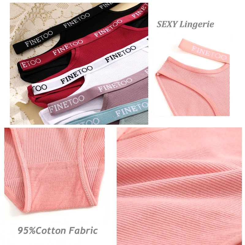 New 3Pcs/Set Low Waisted Cotton Panties For Women Sexy Letter Skin-friendly Briefs Trendy Breathable Female Underpants Lingerie