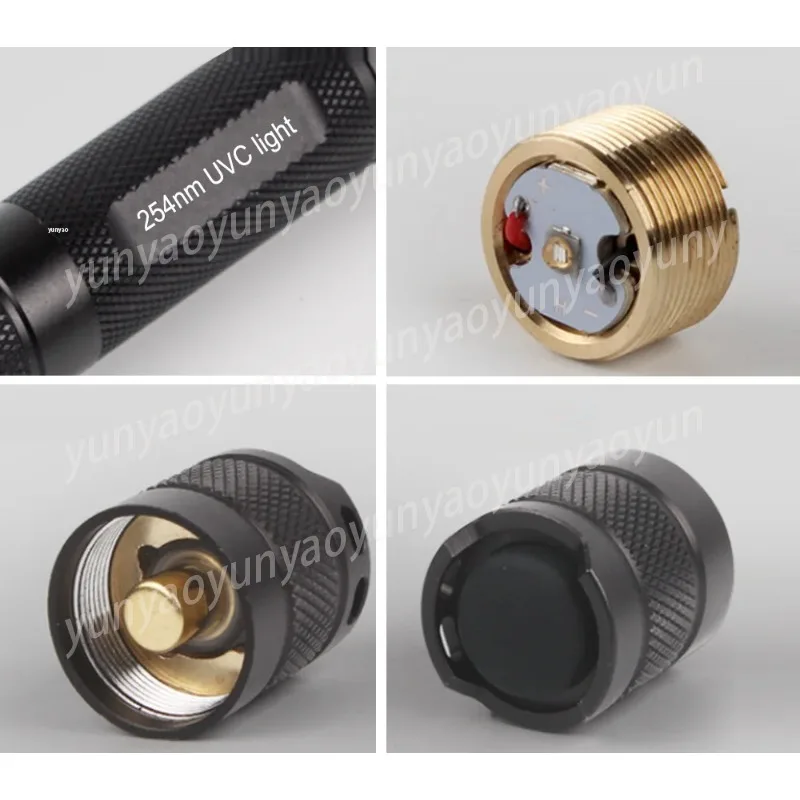 

High Power Shortwave 254nm LED Flashlight SW Torch Lamp Fluorescent Minerals Phosphor Detection Flashlights Torches