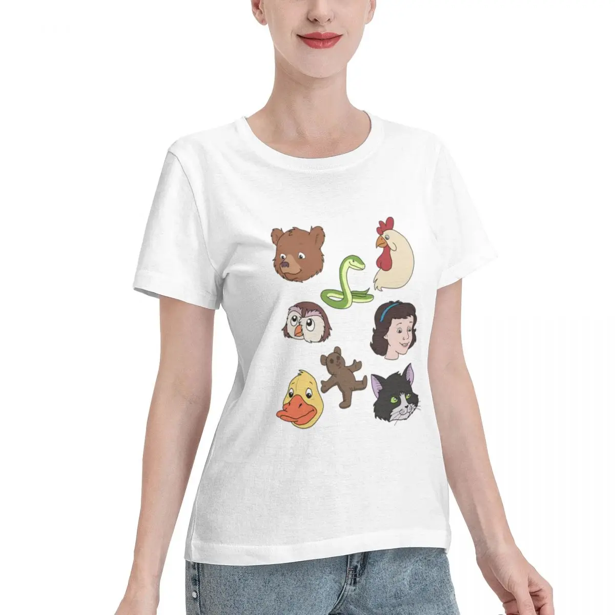 Spring Musthave Little Bear 1995 TV Series All Characters Women's T-shirt Oversized Korean Fashion Top