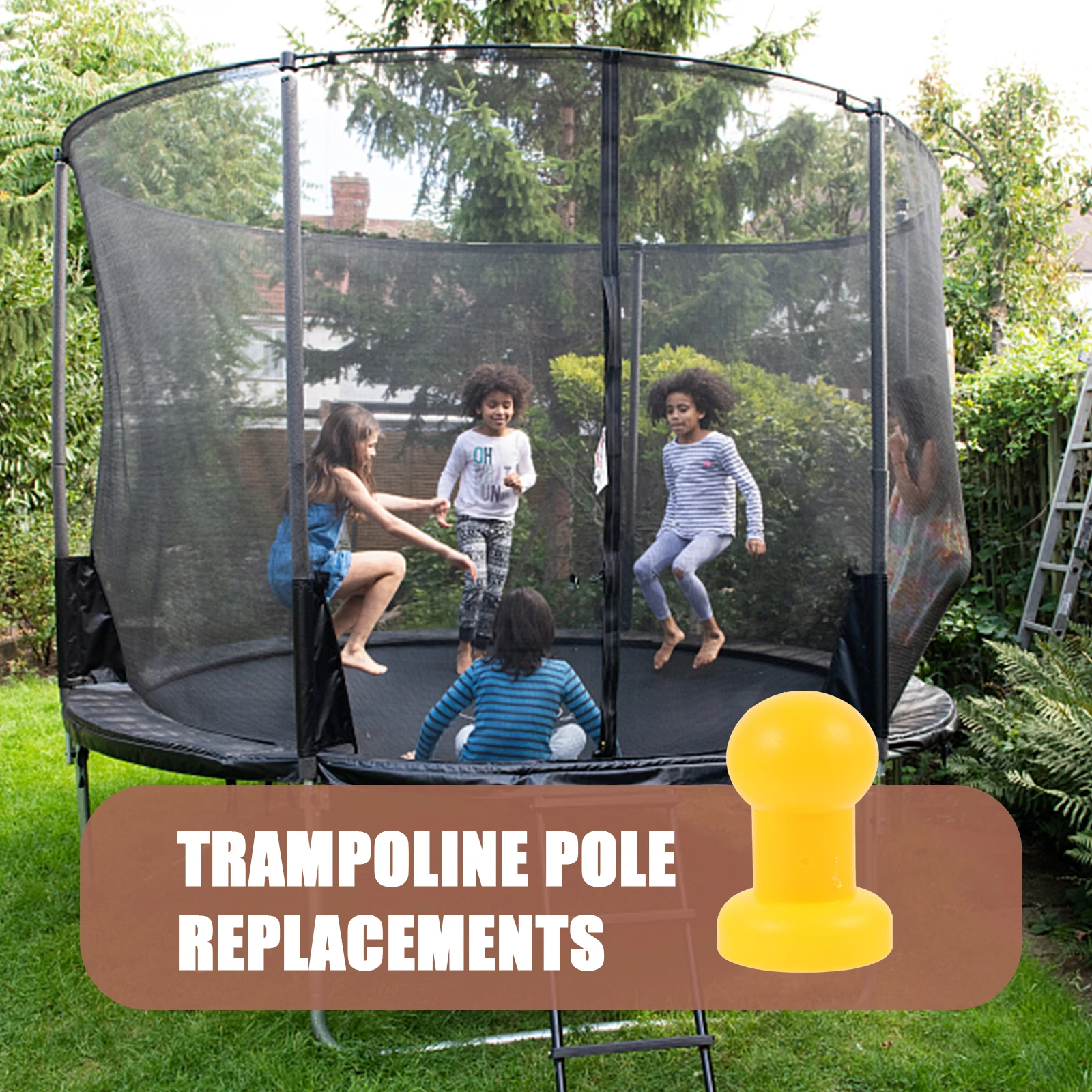 

10pcs Trampoline Cap Covers Plastic Kids Parts Replacements Pole Caps Accessories Safety Net Installation Fixing Gym Shape