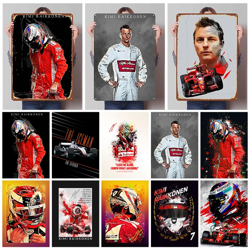 kimi-raikkonen-racer-cartazes-f1-corrida-sinais-de-metal-fotos-itens-de-decoracao-de-parede-placas-de-lata-personalizadas-para-decoracao-de-arte-de-parede-sala