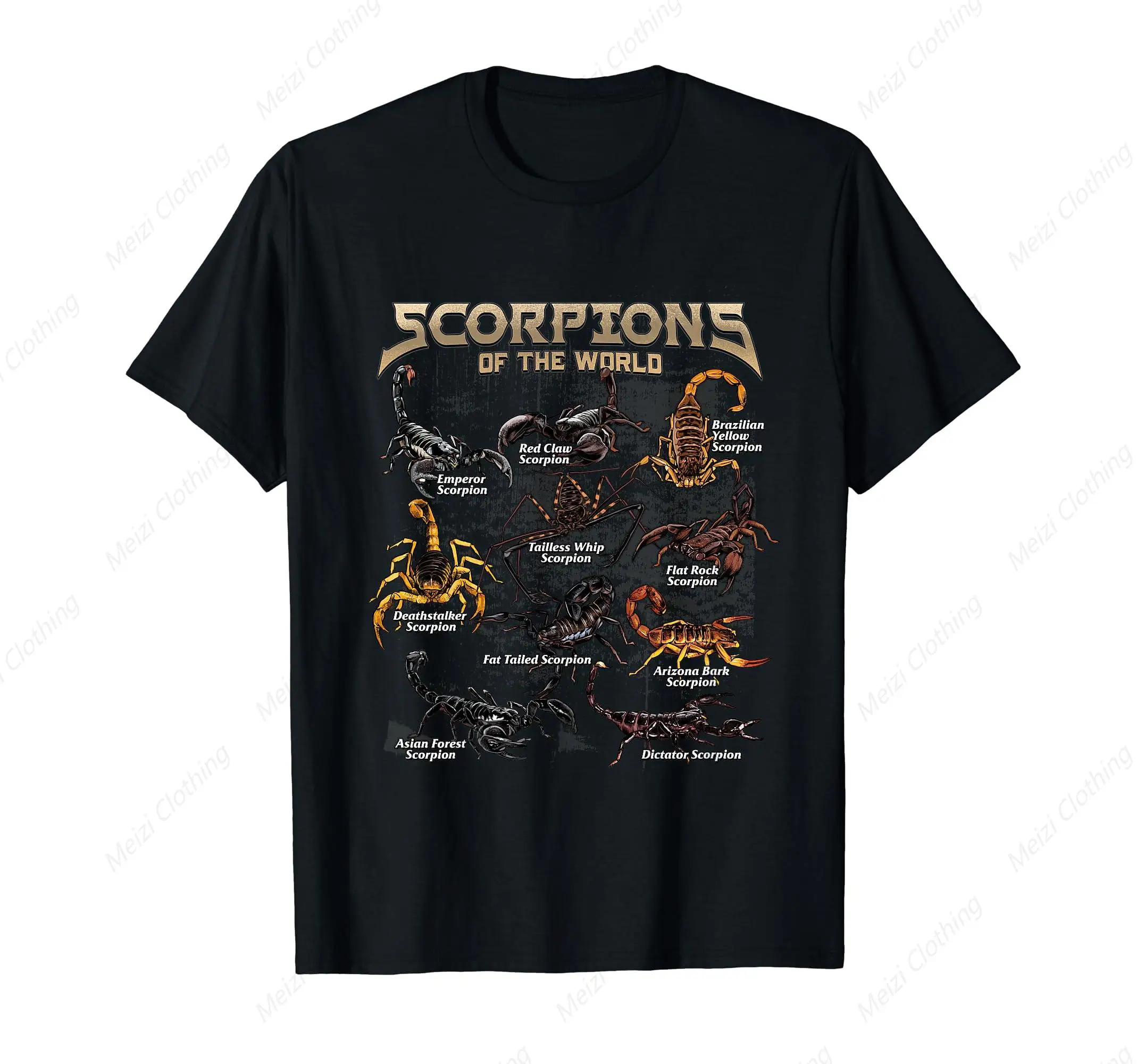 

Scorpion World Animal Thorn Education Spider Technology Printed T-Shirt Cool Fashion Street Shirt Pure Cotton Casual T Shirt