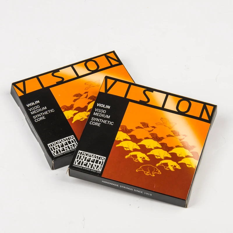 

Thomastik-Infeld VISION Violin Strings Set VI100 E-A-D-G 4 Strings 4/4 Size Synthetic Core Carbon Steel E Medium Tension