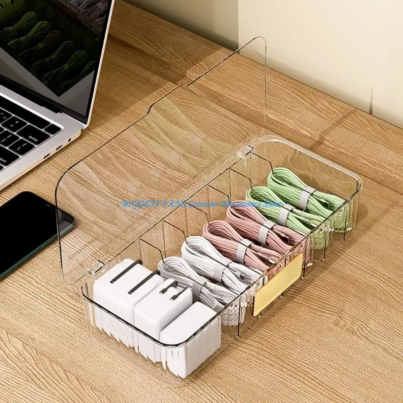 Hộp lưu trữ thiết bị sạc nhỏ gọn cho điện thoại nghe dây điện PP Thiết kế truy cập nhanh