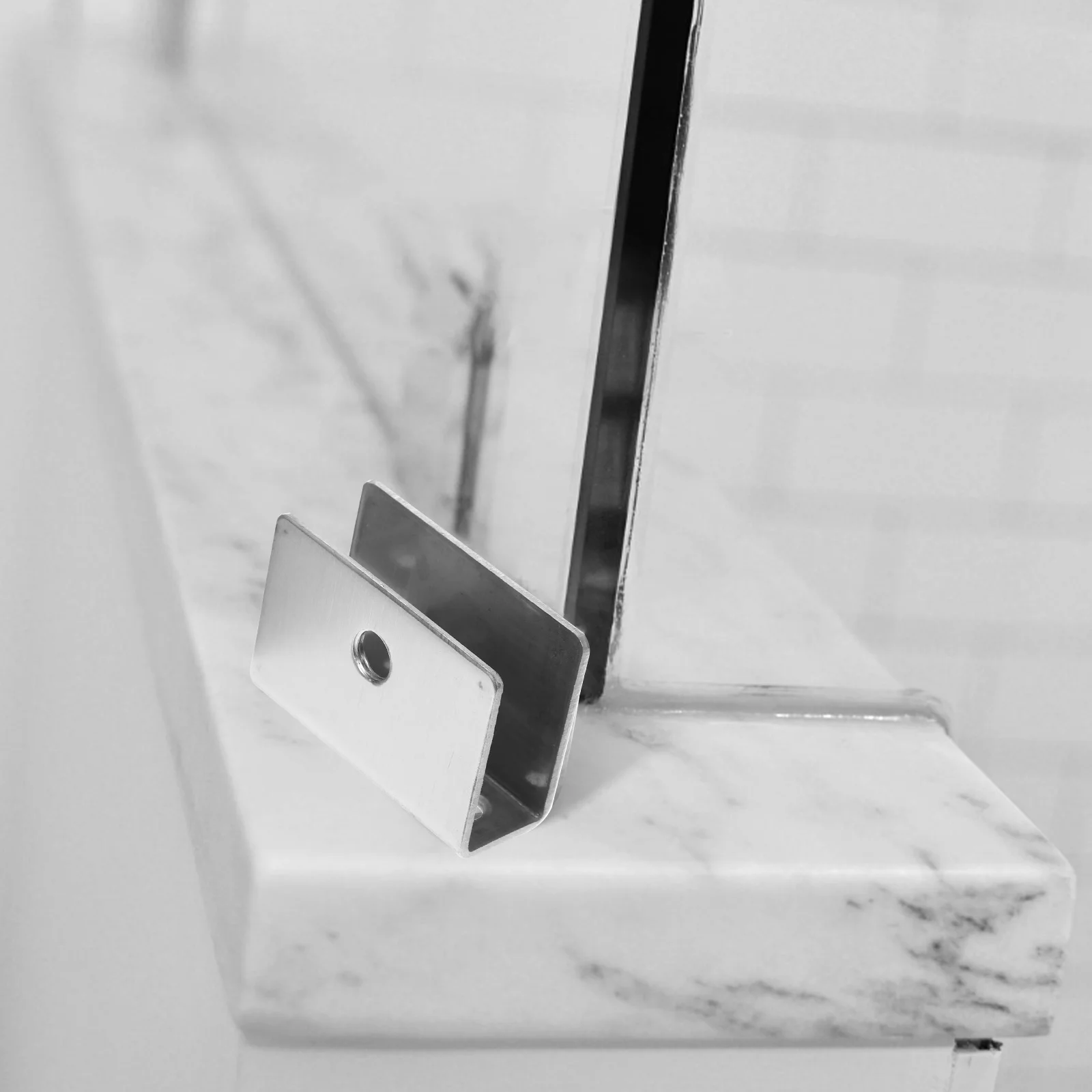 

8pcs Glass Clamp Stainless Steel Bracket Clips For Cabinet Mirror Mounting Cabinet Shelf Clips Heavy Duty Support Pegs