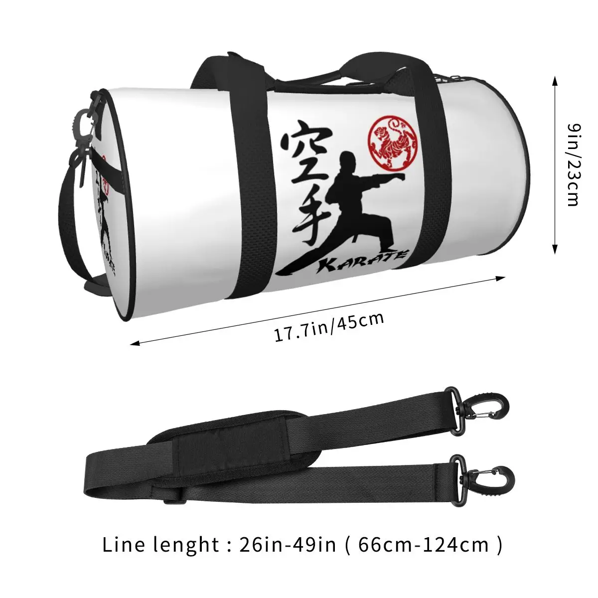Karate Gym Bag Portable Sports Bags Large Swimming Custom Handbag Retro Fitness Bag For Men