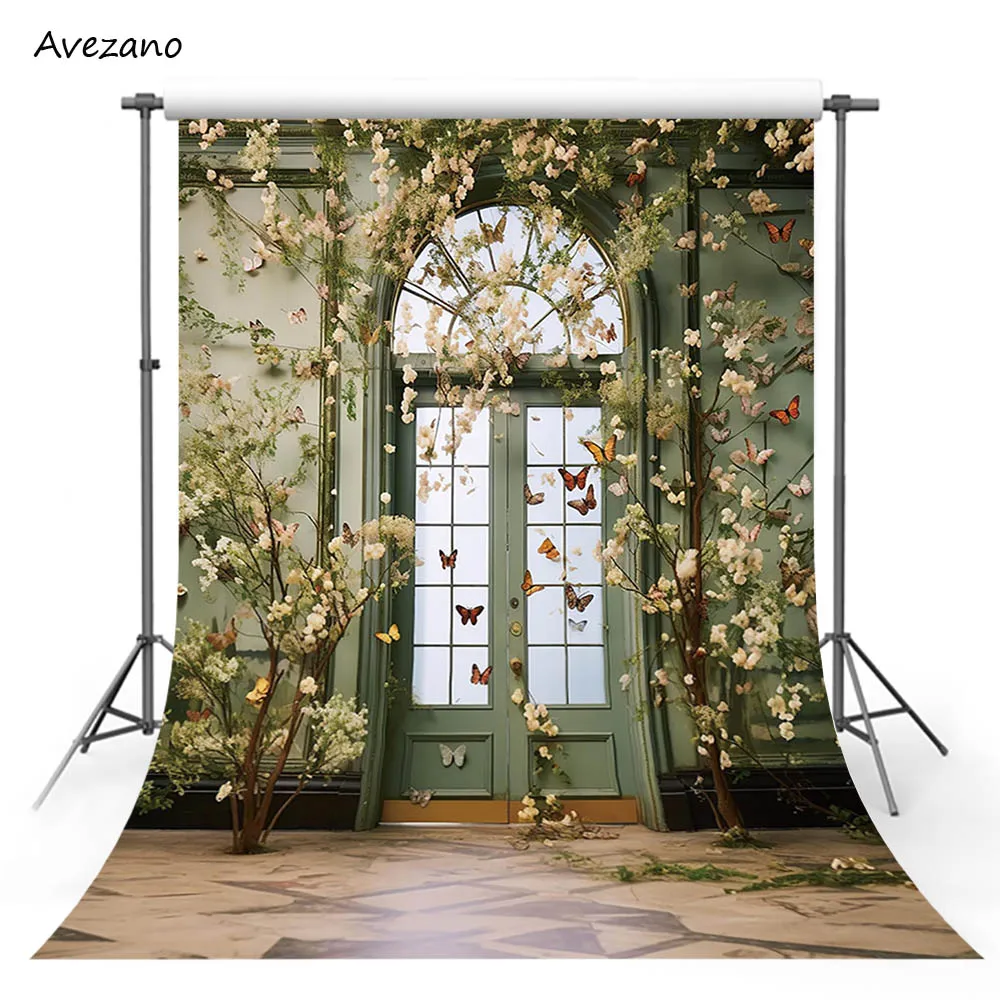 

Avezano Vintage Portrait Photography Background Corridor Staircase Wonderland Wedding Bride Pregnancy Backdrop Flower Butterfly