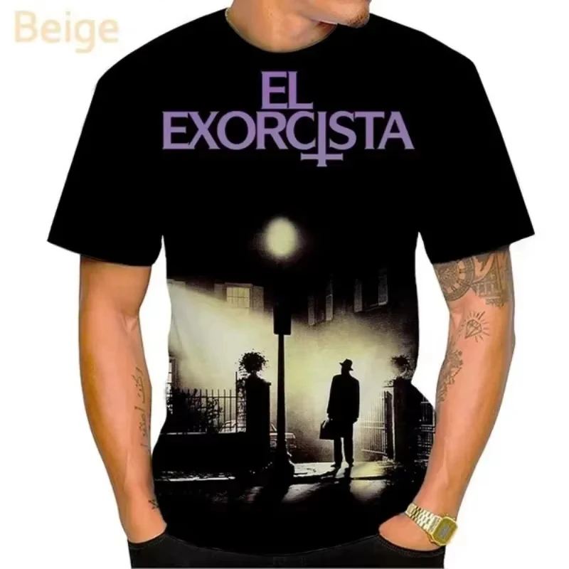 New Horror Movie The Exorcist 3D Print T-Shirt Men Women Short Sleeve Fashion T Shirts Oversized Harajuku Tees Tops Kid Clothing