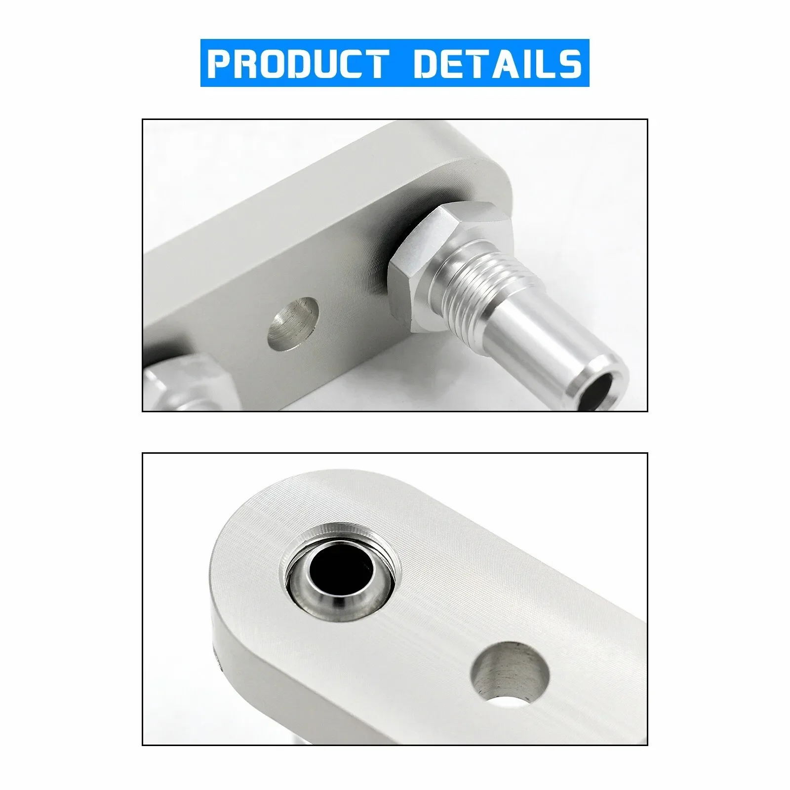 551121-6AN Transmission Cooler Line Adapter Plate with 6AN Fittings Seal For 6L80E 6L90E 8L90E EM-1039-S