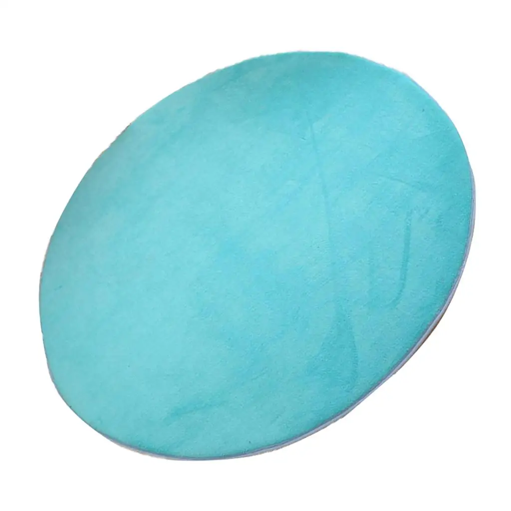 Tapis de tente en peluche douce pour enfants/bébés, 120cm de diamètre, coussin de sol pour chambre d'enfants, rond bleu
