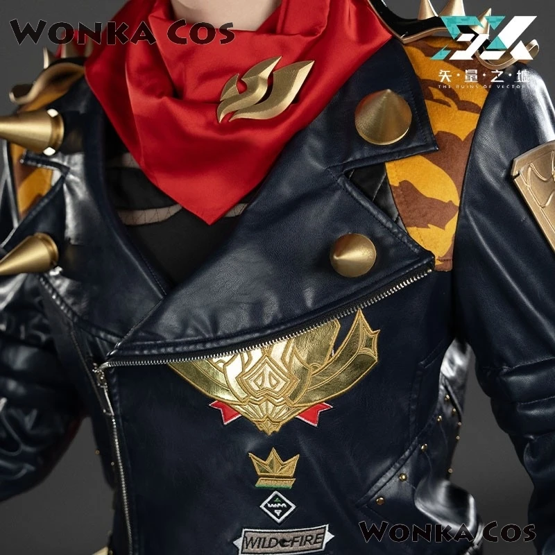 Game Zenless Zone Zero Cosplay Lighter Cosplay Full Suit Pu Leather Coat Lighter Wig Shoes Black Suit Men Hallowen Roleplay Suit