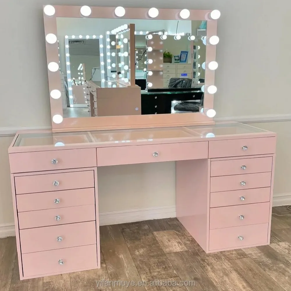 open lace back dress Pink Vanity Table 