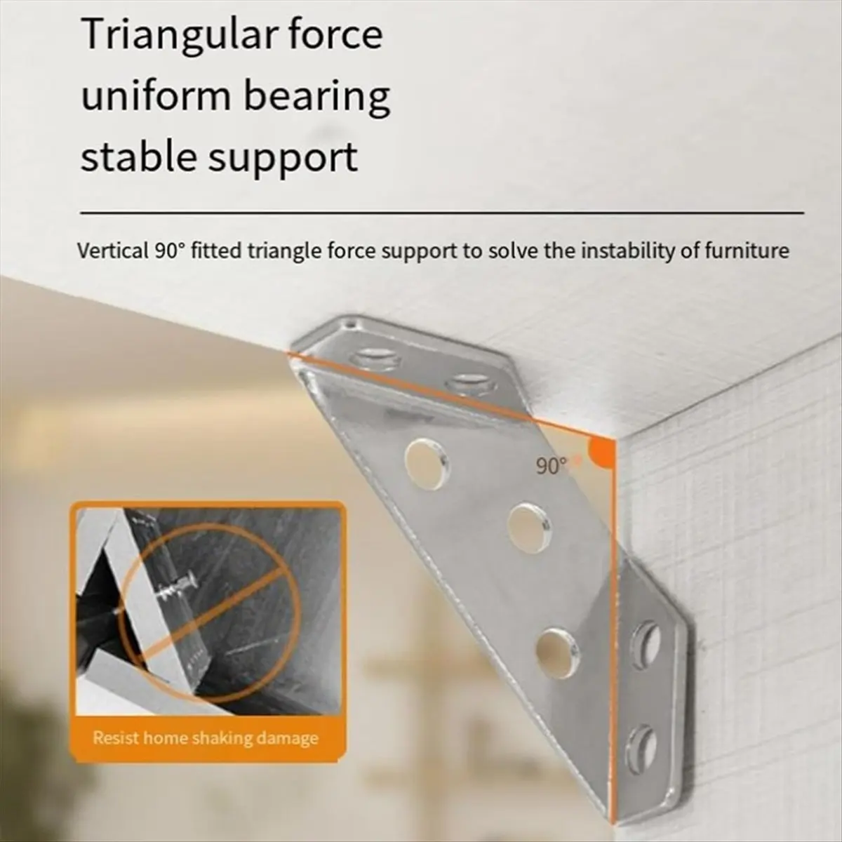 【NEW】20PCS Universal Furniture Corner Connector, Angle Fasten Connector Furniture Triangle Support Frame