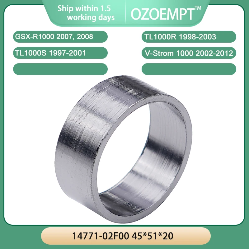 OZOEMPT OZOEMPT 45*51*20  mm Motorcycle Gasket, Muffler Applications:GSX-R1000 07-08 TL1000 98-03 V-Strom 1000 02-12