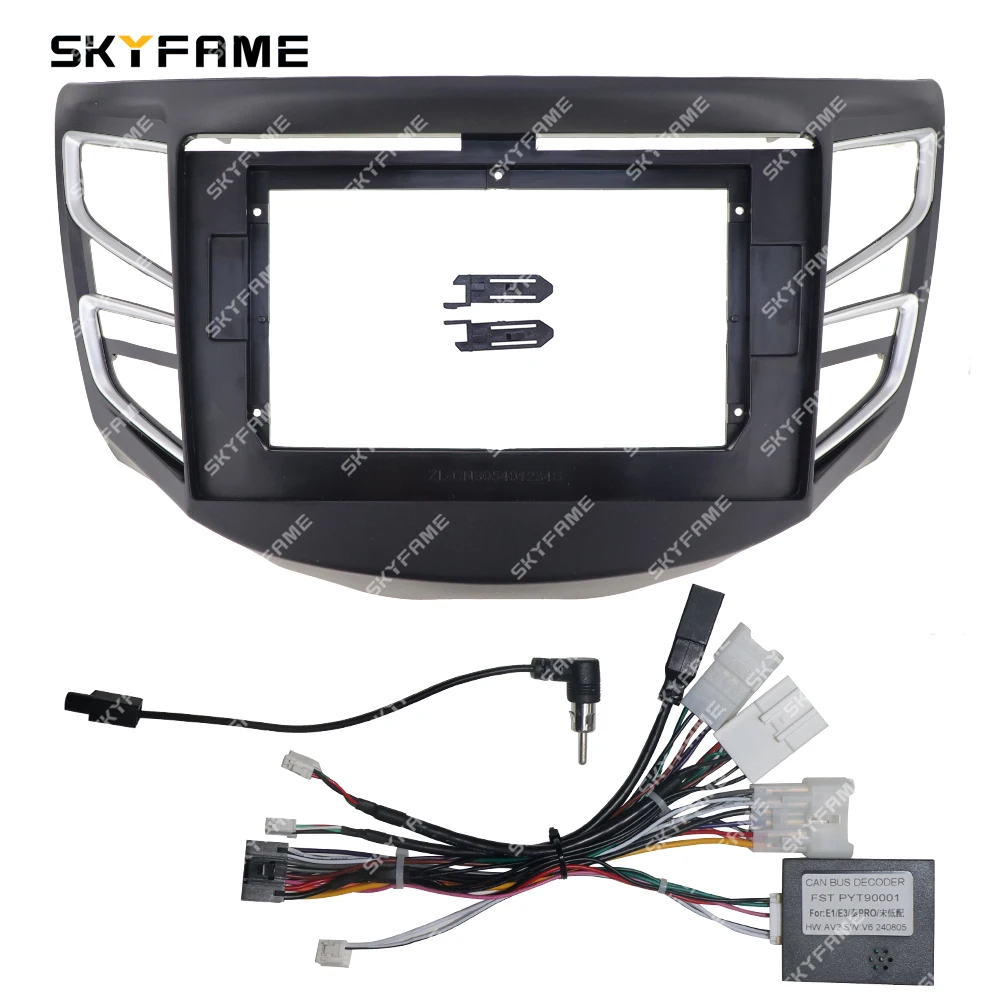 SKYFAME Car Frame Fascia Adapter Canbus Box Decoder Android Radio Dash Fitting Panel Kit For BYD Song