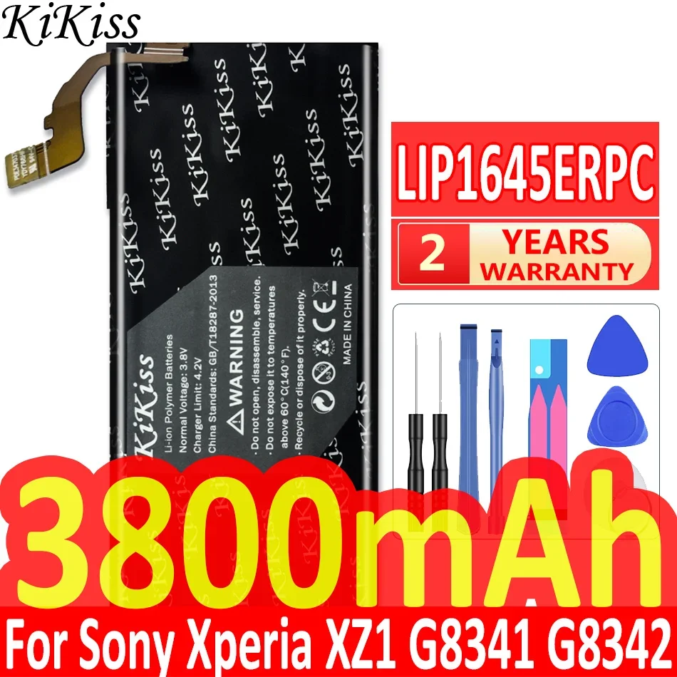 

Аккумулятор KiKiss для телефона Sony Xperia XZ1 5,2 дюйма/двойной G8341 G8342 G8343 F8342 SO-01K LIP1645ERPC 3800 мАч + номер трека.