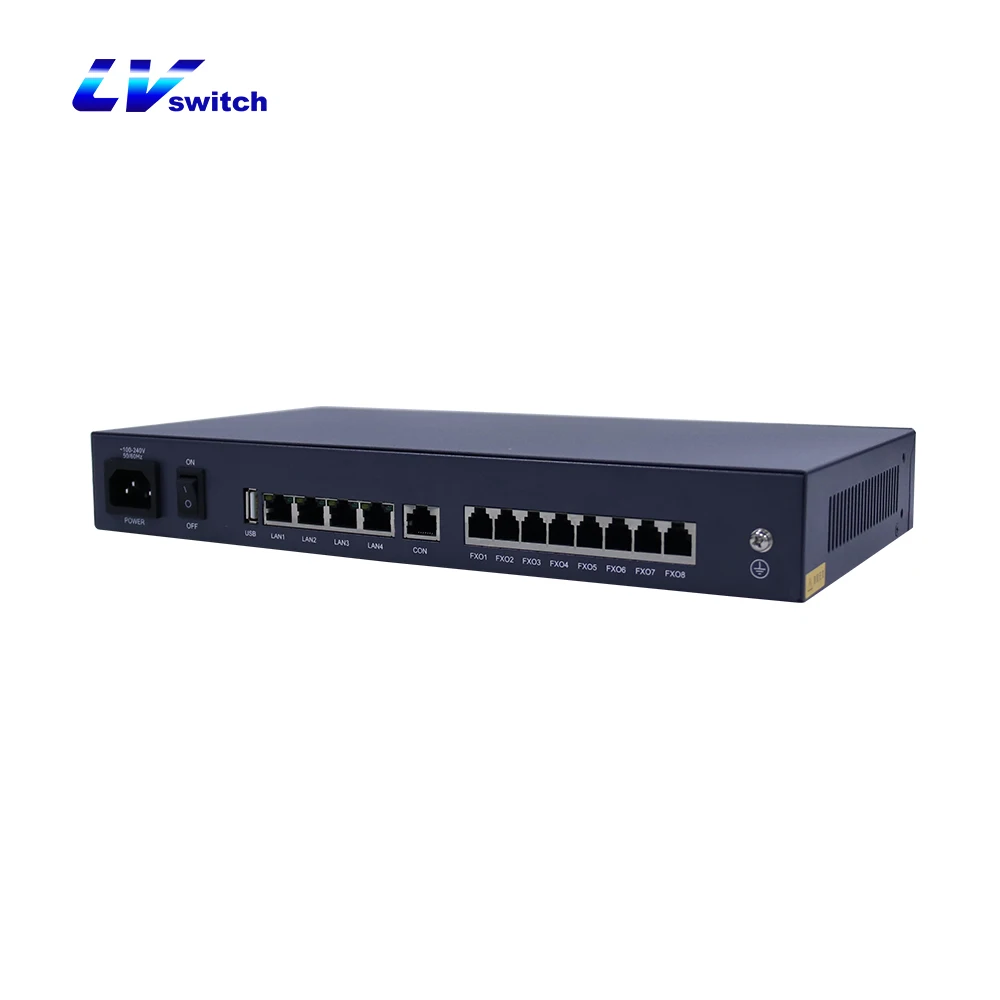 Small size 8FXO gateway with call center function for small to medium enterprise with soft console