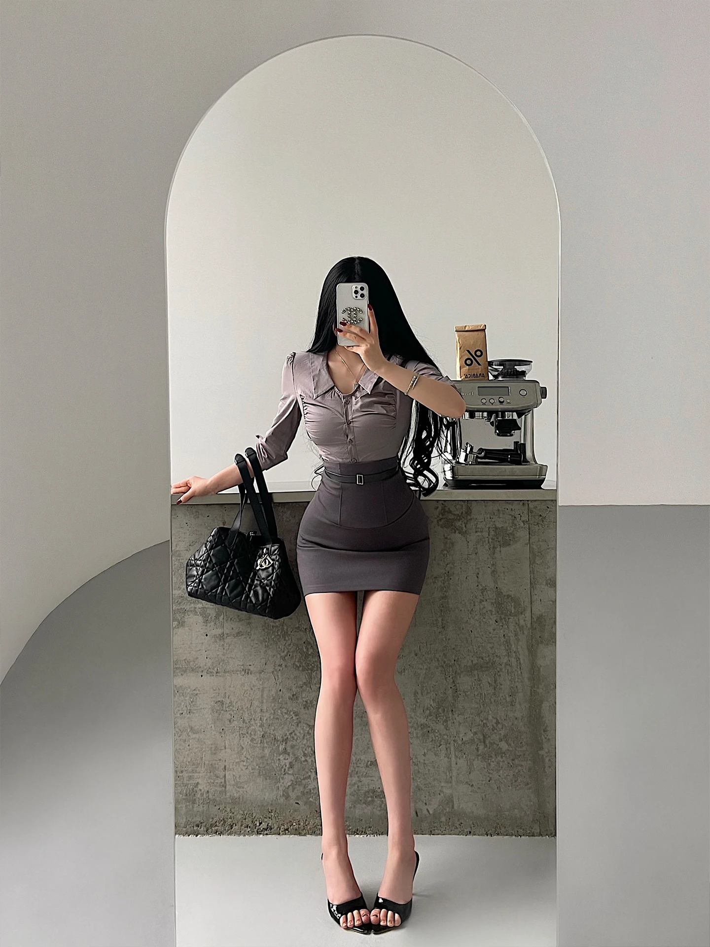 Sexy High Waist Hip Enhancing Short Skirt Women's Anti Exposure Bodycon  Skirt Korean Style Pure Desire Slimming Skirt