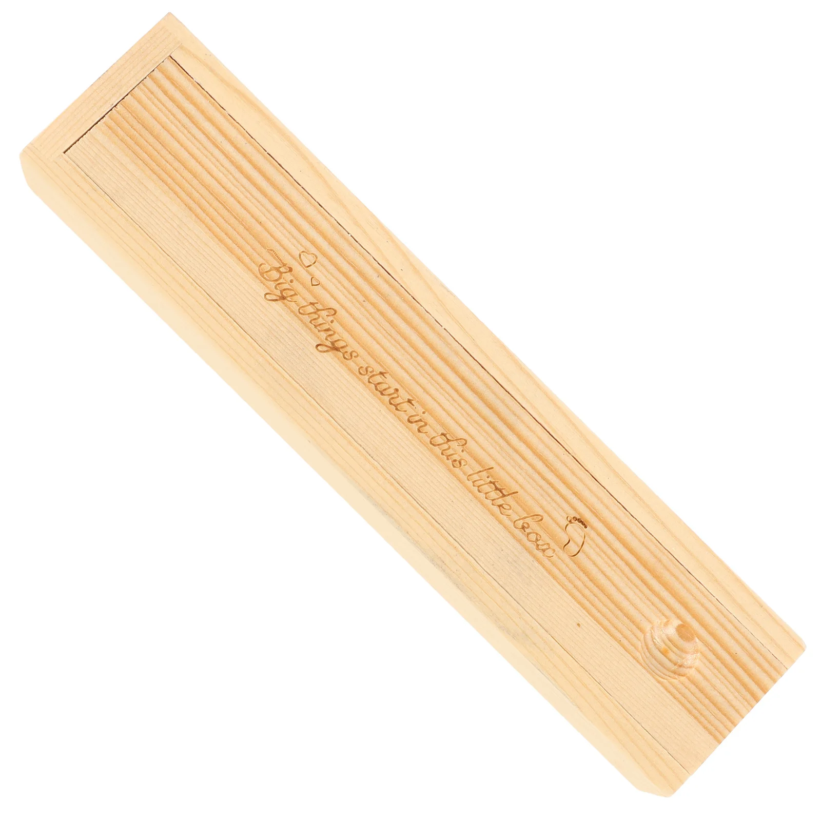 

Wooden Pregnancy Test Keepsake Box Lidded Baby Announcement Case Crafted from Wood Charming Footprint Design First Positive Test