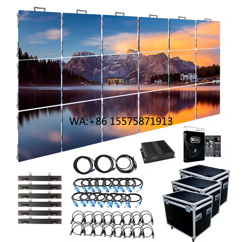 2024  Indoor High Brightness Video Wall P4.81 Cabinet Size 500*500Mm and 500*1000Mm Led Screen Full Colorrental  Led Display