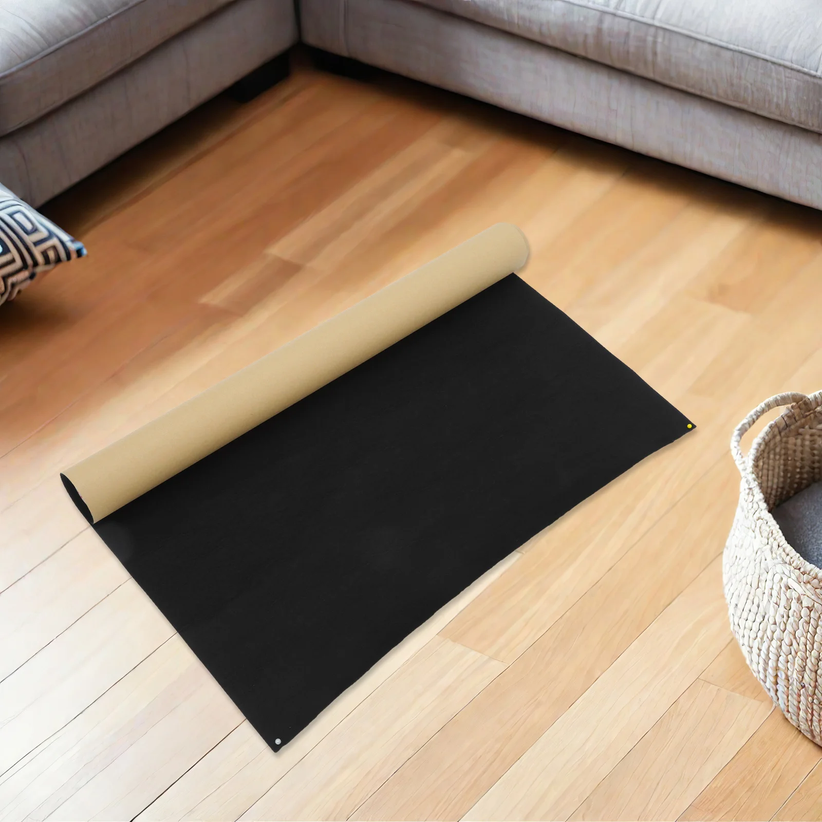 

Self-Adhesive Flocking Fabric Roll Soft Black 58.95x19.26 Inch Jewelry Box Drawer Liner Protective Felt Sheet DIY Box Repair