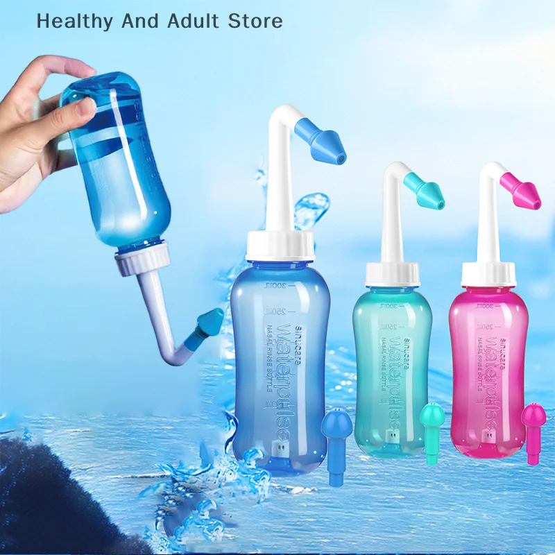 

300/500 мл очиститель для носа, спрей, ирригатор для носа, полоскание горшка Neti, очиститель для носа, избегайте синусита, лечение ринита, здравоохранение